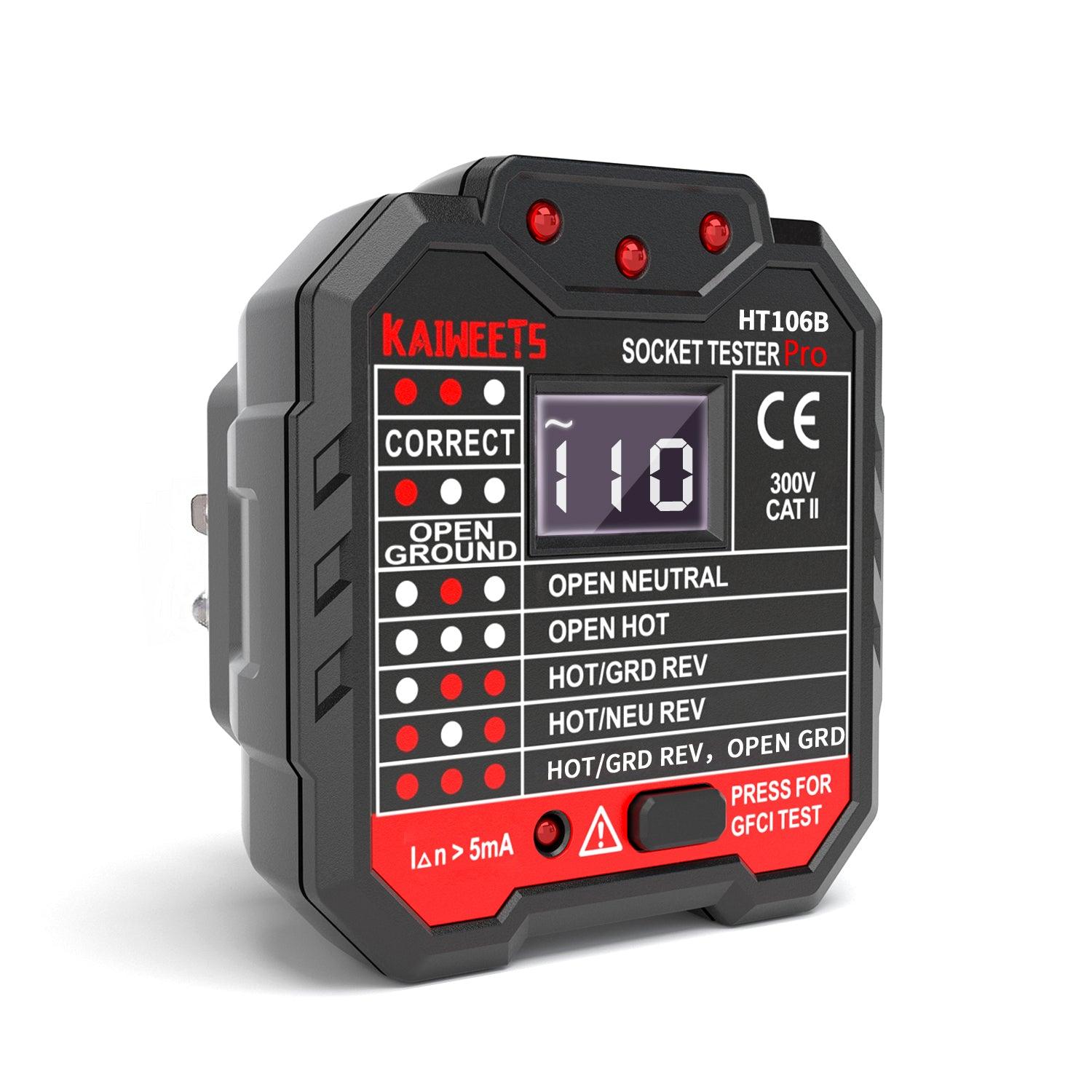 KAIWEETS HT106D Outlet Tester - Kaiweets